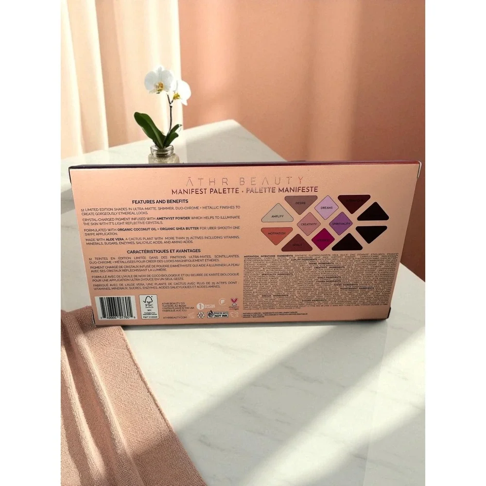 ĀTHR Beauty Manifest Palette 12 Shade Eyeshadow Vegan Cruelty Free‎ Clean